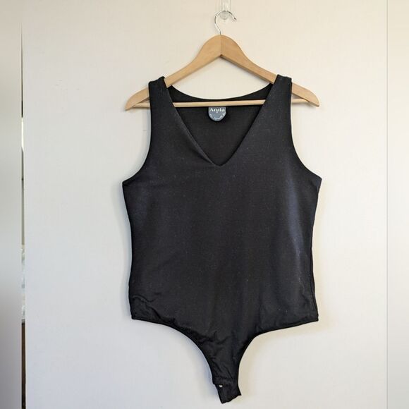 Arula Black Sleeveless Tank Bodysuit Size X / 1X - Picture 1 of 5